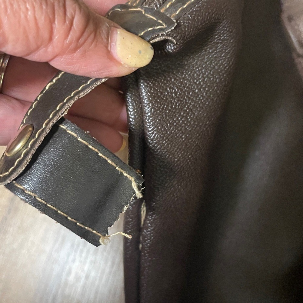 🟡 Mario Valentino Oversized Travel Tote Carryall Brown Logo Bag - Picture 8 of 8